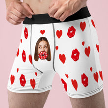 Custom Face Heart Boxer AR View Personalised Funny Lips Boxer Shorts Valentine's Day Gift - MyFaceBoxerUK