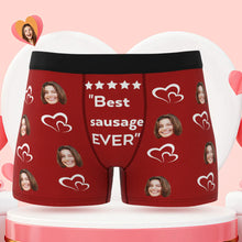 Custom Men's Face Boxer Briefs Best Sausage Ever Personalised Funny Valentine's Day Gift for Him - MyFaceBoxerUK