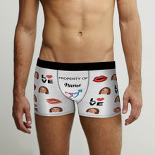 Custom Face Boxer Briefs Property of Name Personalised Naughty Gift for Him - MyFaceBoxerUK
