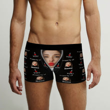 Customized Boxer Briefs I Love You Property of Name Men's Personalised Underwear Funny Gift - MyFaceBoxerUK
