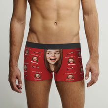 Customized Boxer Briefs Love Heart Property of Name Men's Personalised Underwear Funny Gift - MyFaceBoxerUK