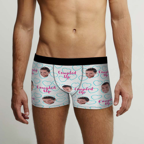 Custom Face Boxers Briefs Personalised Men's Shorts With Photo - Coupled Up - MyFaceBoxerUK