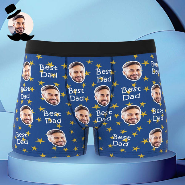 Custom Face Boxers Briefs Personalised Men's Shorts With Photo - For Best Dad - MyFaceBoxerUK
