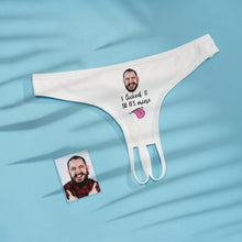 Custom Face Crotchless Panty I Licked It So It's Mine Personalized Open Crotch Lingerie - MyFaceBoxerUK