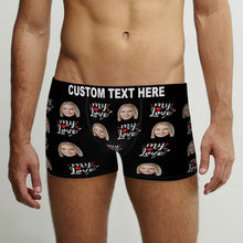 Custom Face Boxers Briefs To My Love Personalized Photo Underwear Gift for Him - MyFaceBoxerUK
