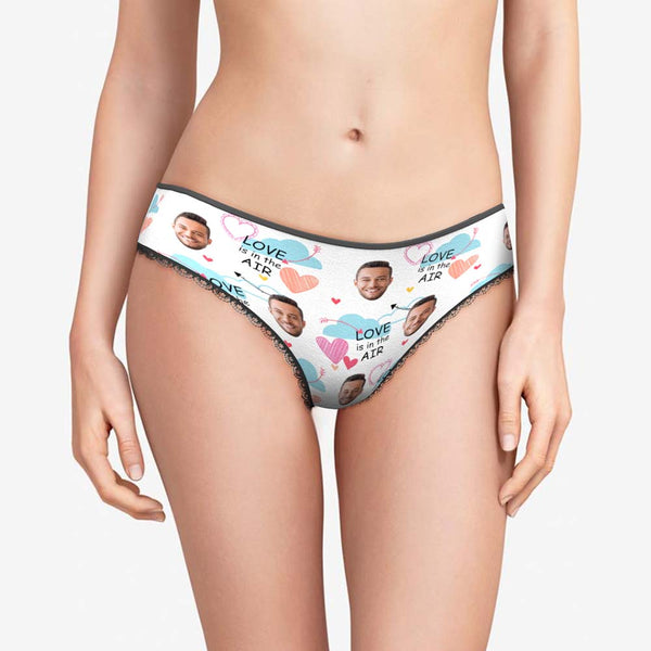 Custom Face Women's Panties Love Is In the Air Gift for Her - MyFaceBoxerUK