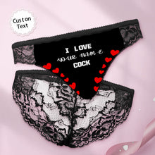 Custom Women Lace Panty I Love Your Cock Sexy Panties Sweet Gift - MyFaceBoxerUK