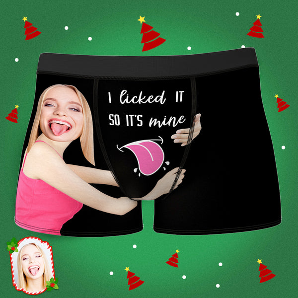 Personalised Face Boxer Shorts Licked It So It'S Mine – FaceBoxerUK