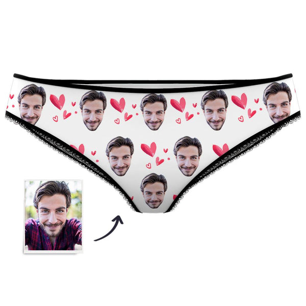 Custom Photo Panties for Women with Heart Sign