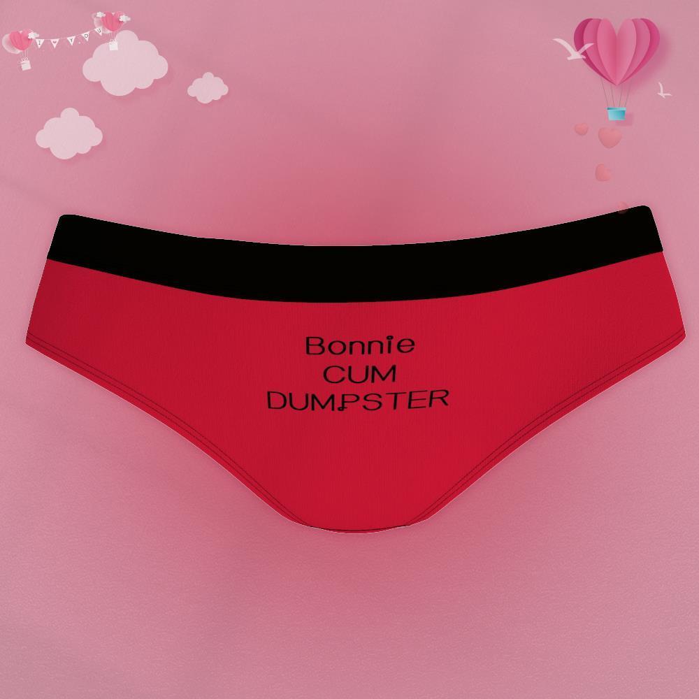 Custom Name Underwear,Personalized Cum Dumpste Panty Women's Gifts f –  MyFaceSocks