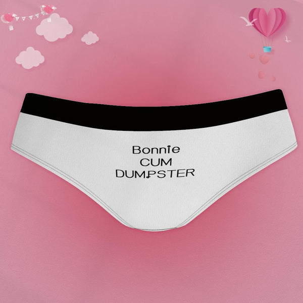 Custom Name Underwear,Personalised Cum Dumpste Panty Women's