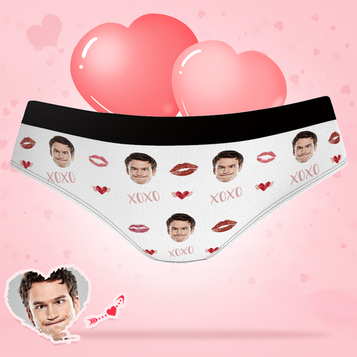 Custom Face Underwear Face Panties Lips and Heart Printed
