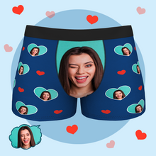 Custom Personalised Funny Face Boxers Briefs for Men Husband Boyfriend Underwears with Multi Face Photo
