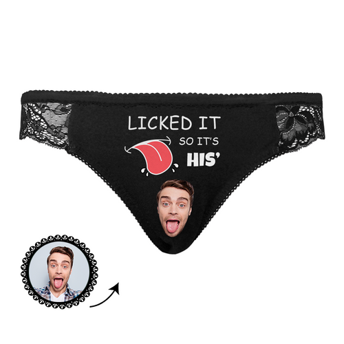 Custom Face Lace Panty Women Sexy Photo Panties Best Girfriend Gift - Licked It So It's His
