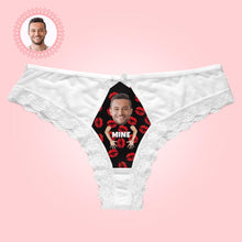 Custom Lace Thong Sexy Lip Lace Panties Funny Gift with Boyfriend Face - MyFaceBoxerUK