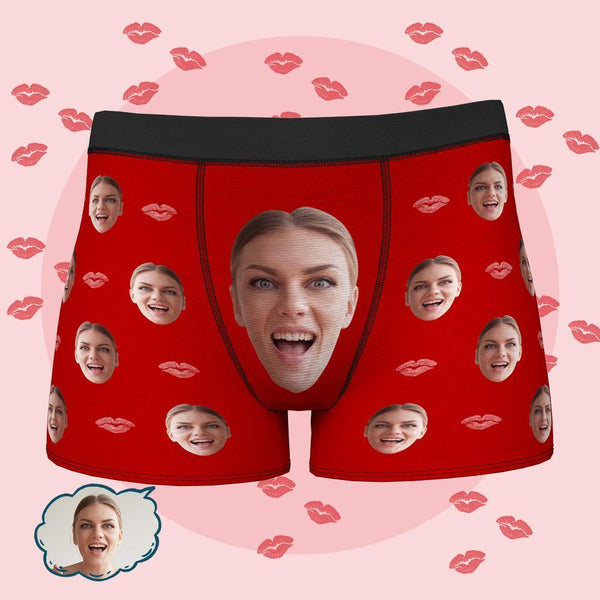 Personalised Funny Face Custom Boxers Gift for him Underwears with Multi Face Photo