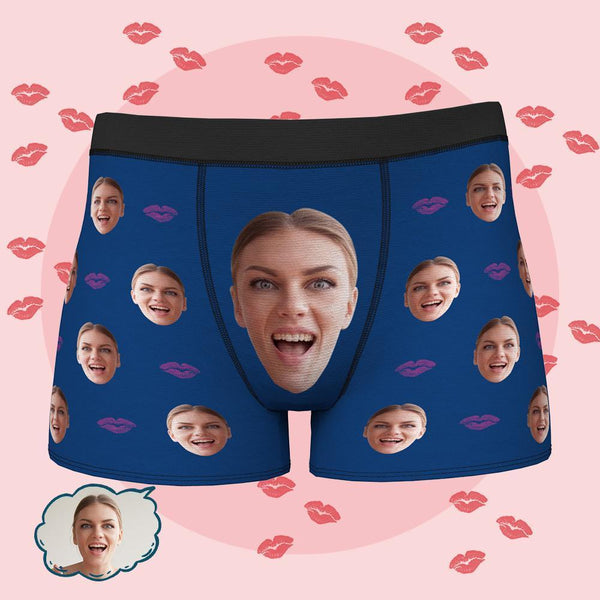 Personalised Funny Face Custom Boxers Gift for him Underwears with Multi Face Photo