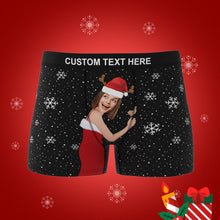 Custom Girlfriend Face Boxers Shorts Personalised Photo Underwear Christmas Gift for Men