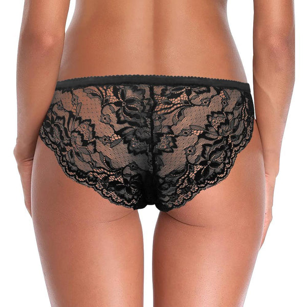 Custom Face Lace Panty Santa Claus Women Sexy Panties with Boyfriend Face