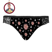 Custom Face Lace Panty Merry Christmas Women Sexy Panties with Boyfriend Face