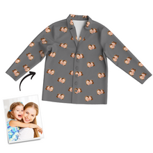 Multi-Color Custom Photo Long Sleeve Pajamas Sleepwear Nightwear For Best Mom