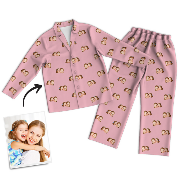 Multi-Color Custom Photo Long Sleeve Pajamas Sleepwear Nightwear For Best Mom