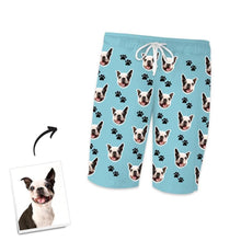 Custom Dog Paw On Short Sleeved And Pants With Face Pajamas