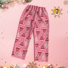 Custom Face Christmas House Pajamas Personalised Pink Santa Pajamas Women Men Set Christmas Gift - MyFaceBoxerUK