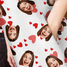 Custom Face Nightdress Personalised Photo Women's Oversized Nightshirt Red Heart Gifts For Her - MyFaceBoxerUK