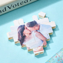 Gifts for Her Custom Building Brick Personalised Photo Block Heart Shaped - MyFaceBoxerUK