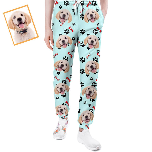 Custom Dog Face Sweatpants Unisex Joggers Gift For Pet Lovers - MyFaceBoxerUK