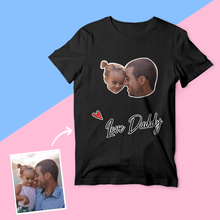 Gifts for Father Custom Face T-shirt with Name