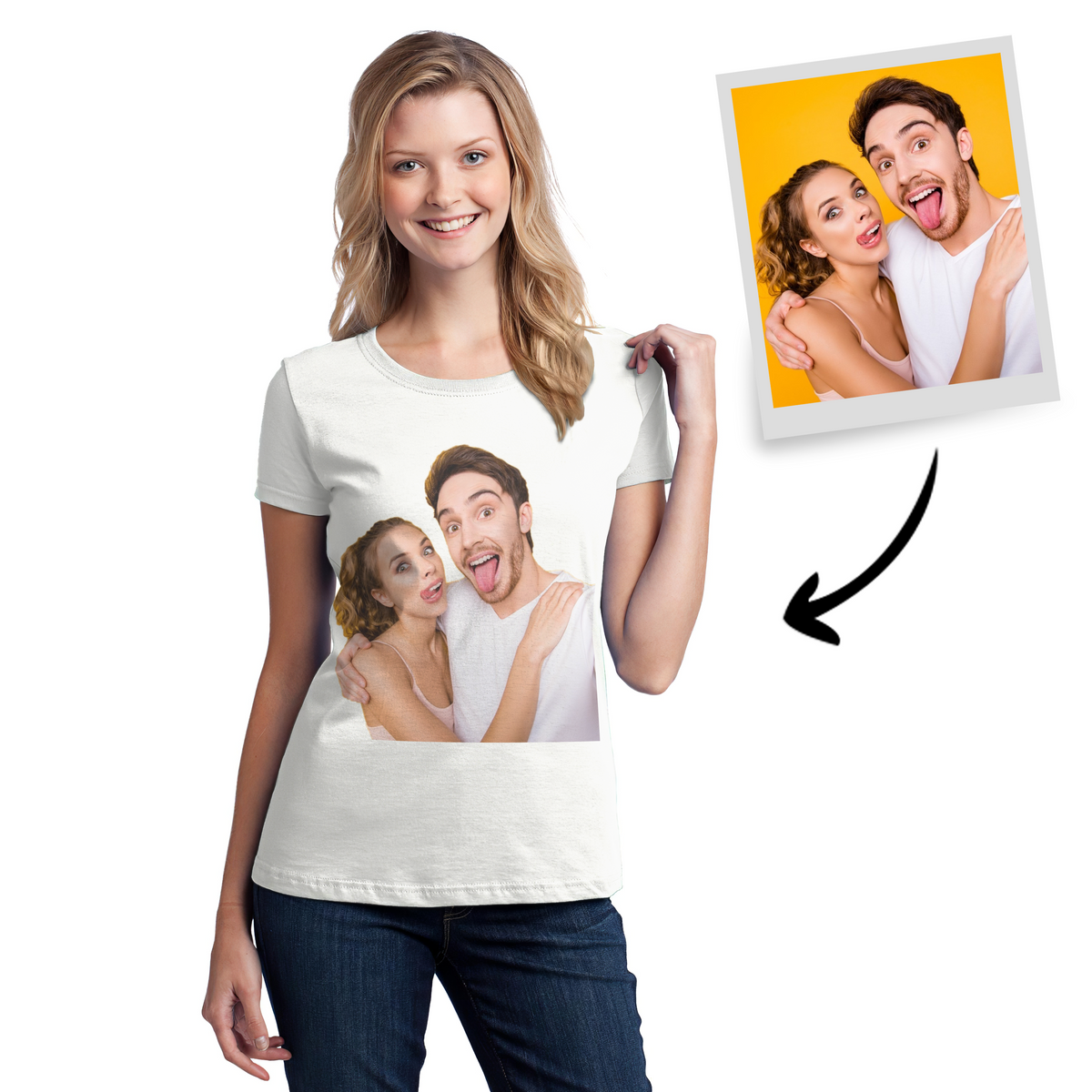 Custom Face Photo T-shirt For Women and Men