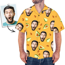 Custom Face Shirt Men's All Over Print Hawaiian Shirt Avocado