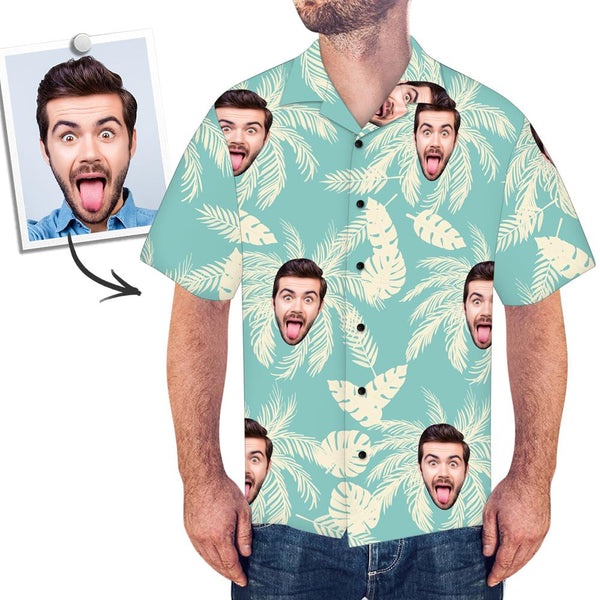Custom Face Shirt Men's All Over Print Hawaiian Shirt Memorial Gifts