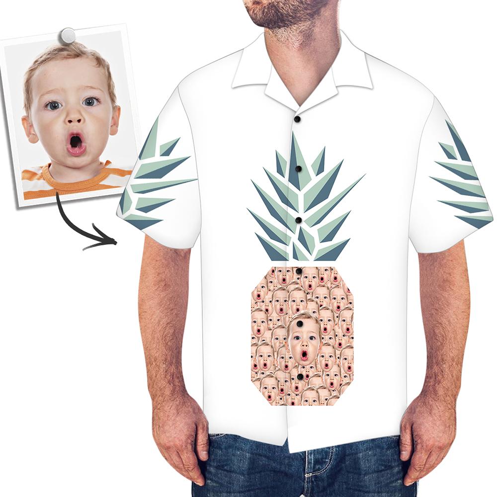 Custom Face Hawaiian Shirt Pineapple