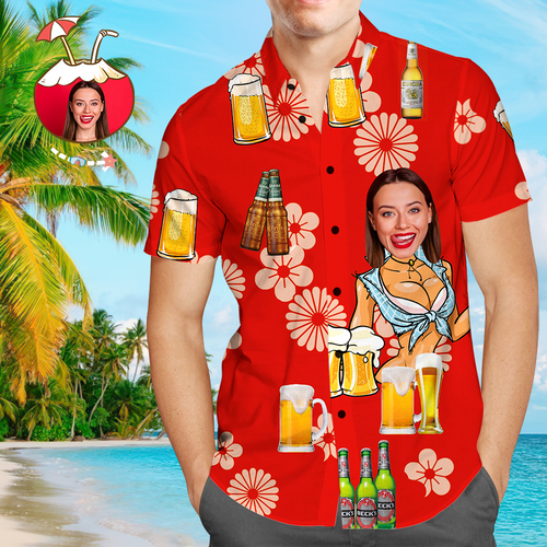 Custom Face Shirt Hawaiian Shirt Funny Girlfriend Face Shirt