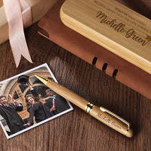 Engraved Wood Pen Set Custom Graduation Gifts Set of Two