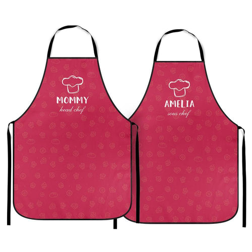 Custom Family Kitchen Cooking Apron with Name