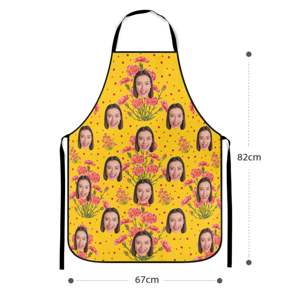 Custom Face Apron Carnation Mother's Day Gifts