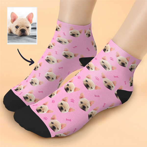 Customized Cute dog Face Ankle Socks