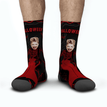 Halloween Customized Women Red Dress Monster Socks