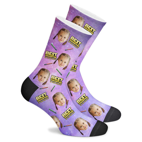 Customized Best Daughter In The Galaxy Socks