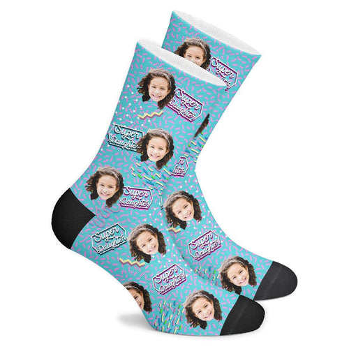 Customized Super Daughter Retro Socks