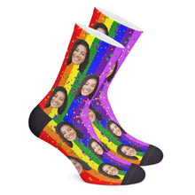 Customized Rainbow Photo Socks