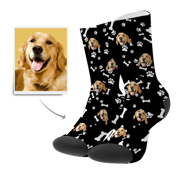 Customized Dog Face Photo Socks