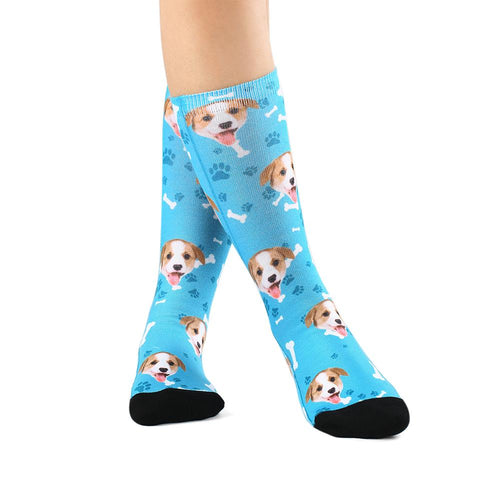 Customized Dog Face Photo Socks