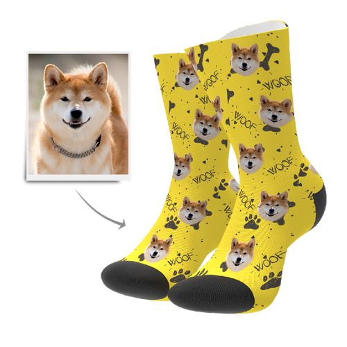 Customized Woof Dog Socks
