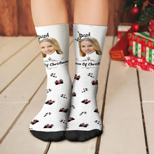 Custom Christmas Socks Personalised Women Face Funny Socks - Queen of Christmas