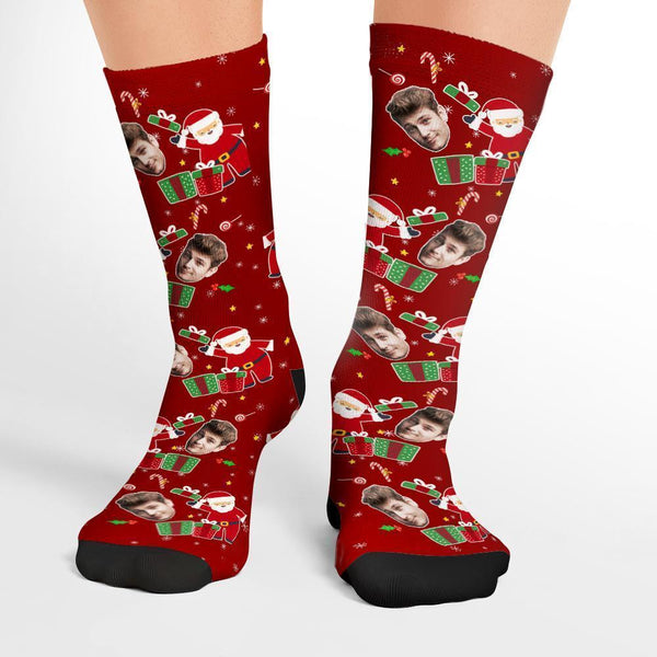 Custom Photo Socks Christmas Funny Face Socks Christmas Surprise Gift